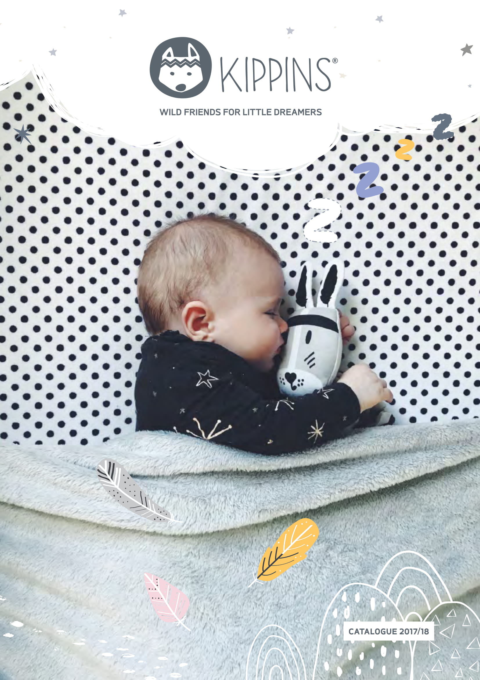 Kippins Billie Story-print Wrap Set (FREE Wooden Teether)